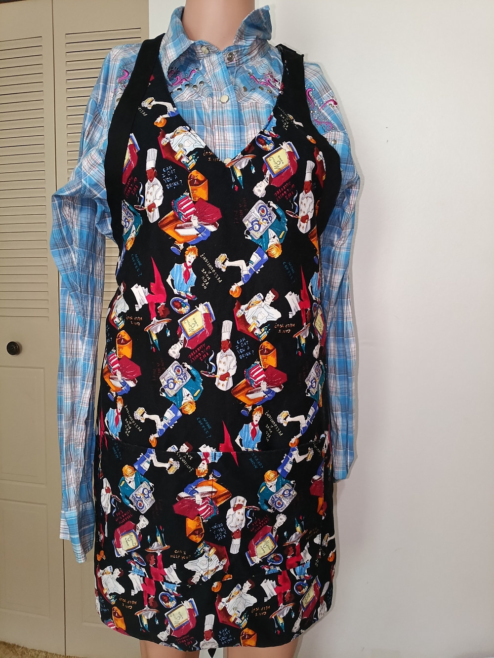 Black Graphic Apron